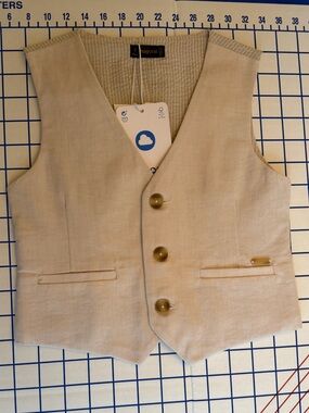 Mayoral Beige Boys Dress Vest